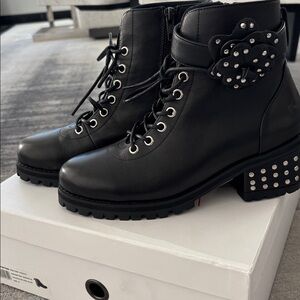 NWT Leather Combat Boots - Anne Fontaine